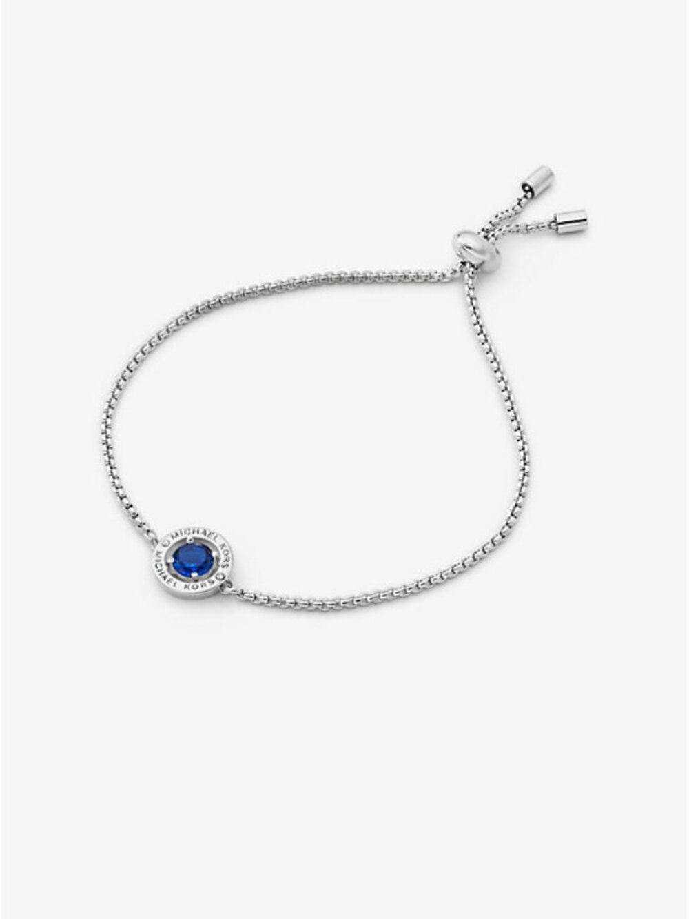 MICHAEL KORS Silver Tone Pave Halo Slider Bracelet w/Gift Box NWT